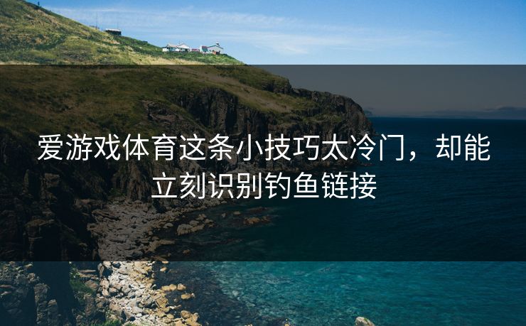 爱游戏体育这条小技巧太冷门,却能立刻识别钓鱼链接 爱游戏体育这条小技巧太冷门,却能立刻识别钓鱼链接